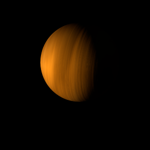 The artist's impression of TOI-2525 b artist's rendition