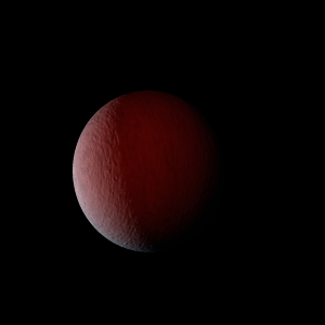 The artist's impression of TOI-2818 b artist's rendition