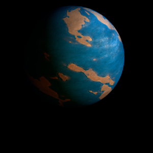 The artist's impression of TOI-3495 b artist's rendition