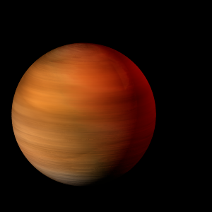 The artist's impression of TOI-421 Ab artist's rendition