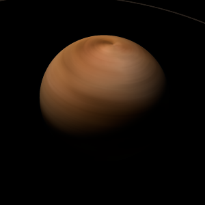The artist's impression of TOI-5261 b artist's rendition