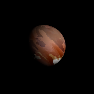 The artist's impression of TOI-544 c artist's rendition