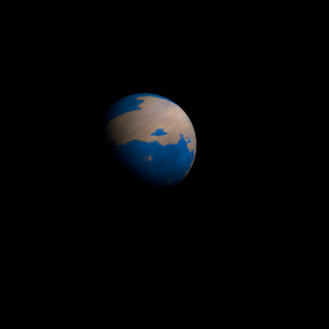The artist's impression of TOI-5579 b artist's rendition