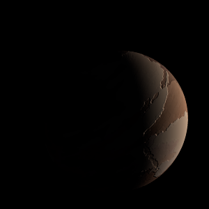 The artist's impression of TOI-5713 b artist's rendition