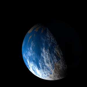 The artist's impression of TOI-6000 b artist's rendition