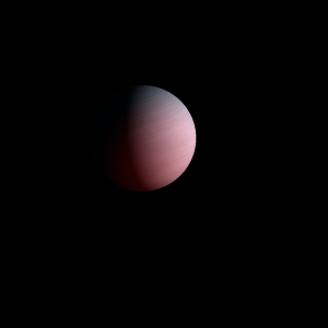 The artist's impression of WASP-83 b artist's rendition