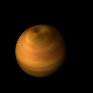 The artist's impression of WISE J0458+6434 artist's rendition