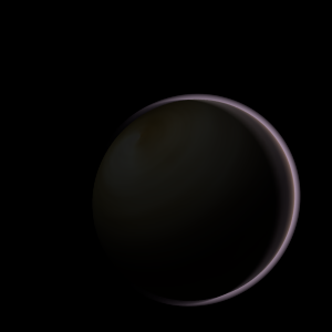 The artist's impression of WISE J0458+6434 B artist's rendition