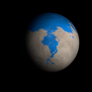 The artist's impression of Wolf 503 b artist's rendition