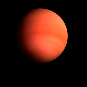 The artist's impression of Wolf 940 b artist's rendition
