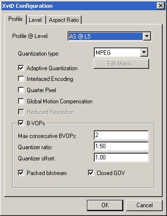 Profile and compatibility screenshot
