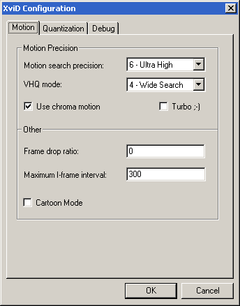 Motion search screenshot