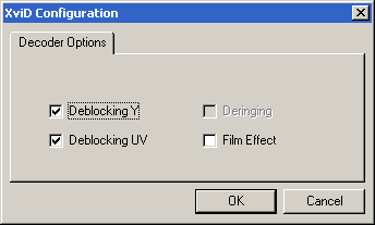 Decoder defaults screenshot
